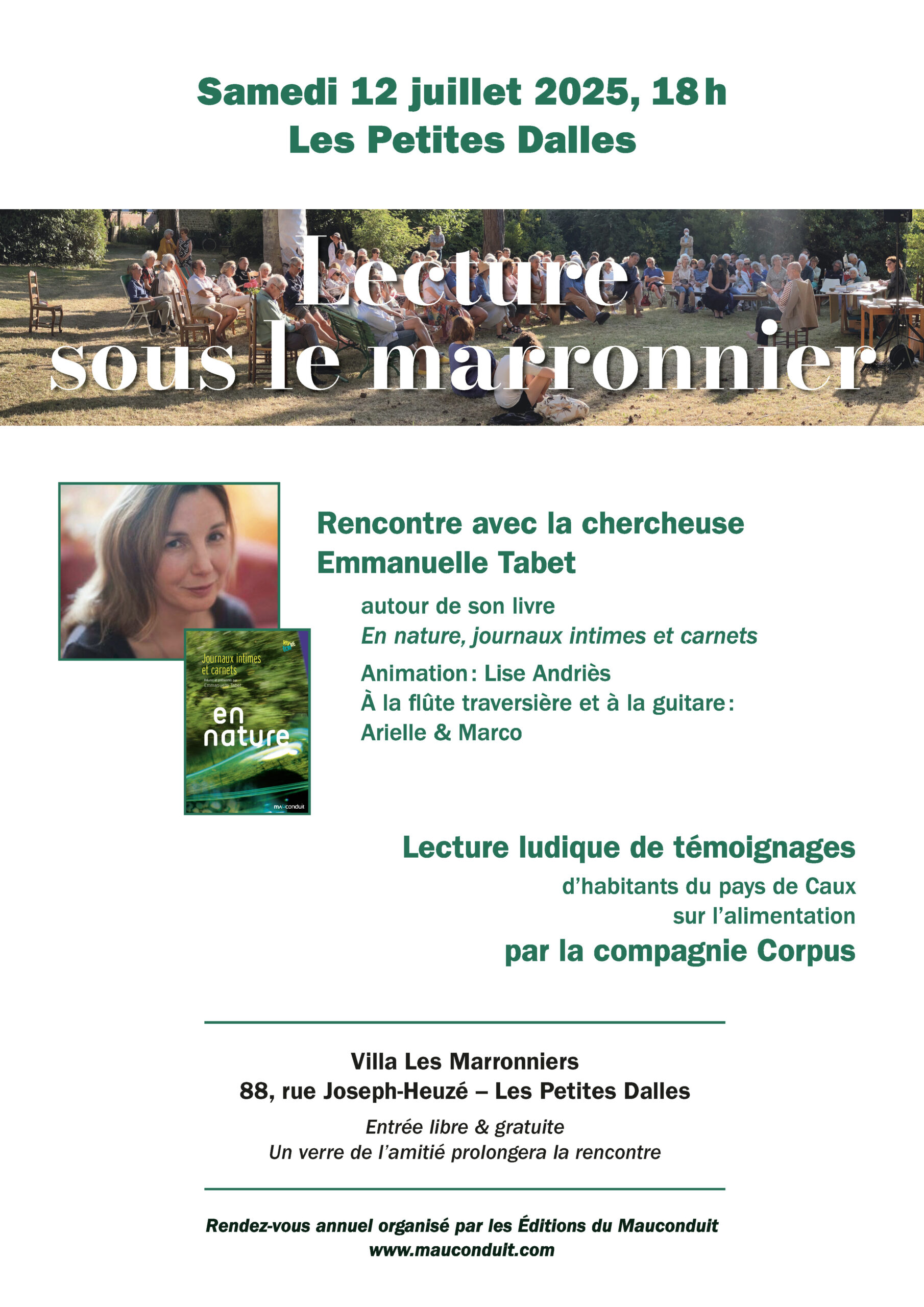 Lecture sous le maronnier