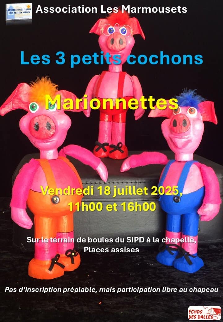 Marionnettes les 3 petits cochons